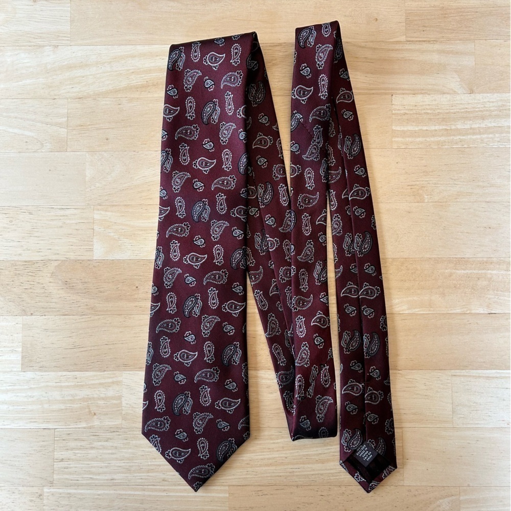 Black Brown 1826 Paisley 100% Silk Tie